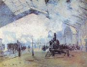 Claude Monet Saint Lazare Train Station Sweden oil painting artist